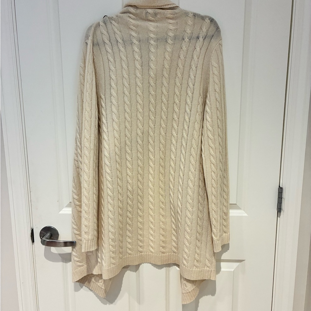 Neiman Marcus Cashmere Cream Cowl Neck Sweater - Picture 4 of 5